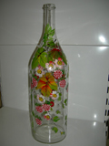Бутыль "Четверть 3л" с ручной росписью Малина