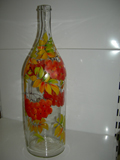 Бутыль "Четверть 3л" с ручной росписью Рябина
