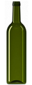 Бутылка винная оливковое стекло Bordolese wine 750 мл. в термоусадочной упаковке по 12 шт
